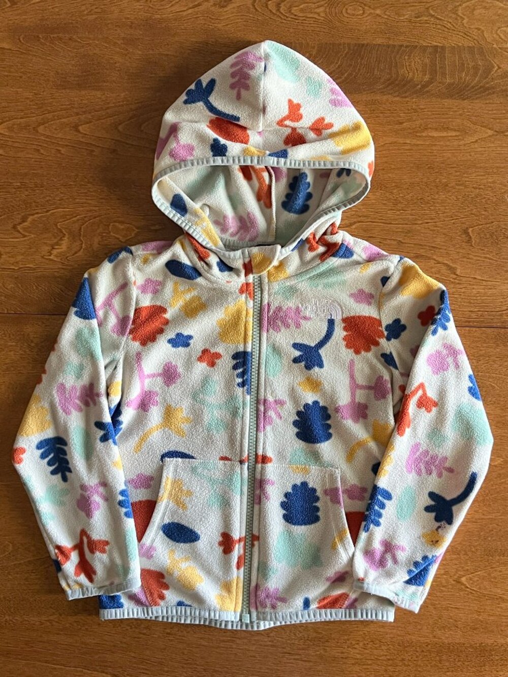 The North Face colorful fleece hoodie 4T